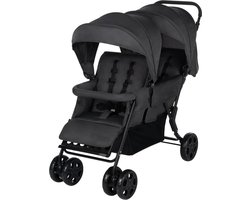 Duo Kinderwagen - Buggy - Tweeling - Wandelwagen - Zwart — cadeau in Cadeau-ideeën