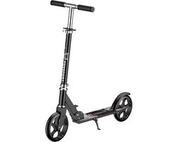 FOXSPORT Step - Draagkracht tot 100 kg - Opvouwbaar Step voor Kinderen/Volwassenen - voor Jongens en Meisjes - Drie instelbare hoogte-opties - PU-wielen van 20 cm - Step volwassenen met schokabsorptie - Zwart — cadeau in Sport & Outdoor