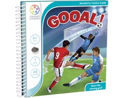 SmartGames Gooal! - Magnetisch Reisspel & Denkspel - 48 Opdrachten met Voetbalthema - Educatief Solospel voor Kinderen - Vanaf 6 Jaar — cadeau in Spellen & Speelgoed