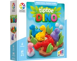 SmartGames Tiptoe Dino - 3D Logisch Denkspel - 48 Educatieve Puzzelopdrachten - Solospel voor Kleuters & Jonge Kinderen - Vanaf 4 Jaar — cadeau in Spellen & Speelgoed