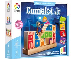 SmartGames Camelot JR. - Houten Logisch Denkspel - 48 Opdrachten - Ruimtelijk Inzicht - Educatief Solospel - Vanaf 4 Jaar — cadeau in Spellen & Speelgoed