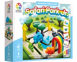 SmartGames Safari Park Jr. - Logisch Denkspel & Vormenstoof - 60 Educatieve Puzzelopdrachten - Solospel voor Kleuters - Vanaf 3 Jaar — cadeau in Spellen & Speelgoed