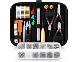 BOTC Sieraden Maken Set - 845 Sieradenonderdelen - Inclusief 3 Sieradentangen & Draad - Sieraden Reparatieset voor Armbanden, Kettingen & Oorbellen — cadeau in Hobby