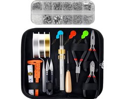 MMOBIEL Sieraden Reparatie Set – Gereedschap Sieraden voor Reparaties en Maken van Oorbellen, Armbanden, Kettingen en meer - 845 Stuks – incl. Sieraden Tangen, Draad en Sieraden Benodigdheden - Zilver — cadeau in Hobby
