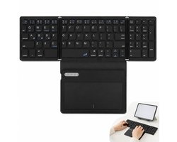 Opvouwbaar Toetsenbord - Bluetooth Keyboard - Met Touchpad - Stom - Lange Batterijduur - Voor Tablet Smartphone Laptop Pc Ios Android (zwart) — cadeau in Elektronica