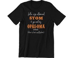 Passie voor Stickers Kinder T-shirt 2jr: Jullie zijn allemaal stom ik ga wel bij Opa & Oma wonen (daar is het veel leuker) — cadeau in Mode & Accessoires