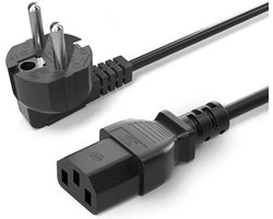 Universele C13 Voedingskabel - Power Kabel - Stroomkabel - 1.5 Meter - Netsnoer voor PC, Beeldscherm, Printer – IEC C13 – Zwart — cadeau in Cadeau-ideeën