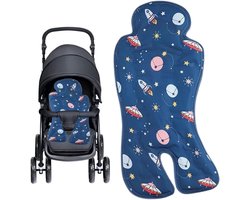 Kinderwagen Koelmat - Zomerkussen Kinderstoel - Kind Koel Houden - Natuurlijke Koeling Zonder Stroom - 68 x 33 cm - Blauw — cadeau in Cadeau-ideeën