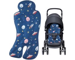 Kinderwagen Koelmat - Zomerkussen Kinderstoel - Kind Koel Houden - Natuurlijke Koeling Zonder Stroom - 68 x 33 cm - Blauw — cadeau in Cadeau-ideeën