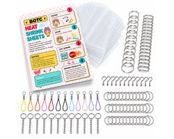 BOTC Krimpfolie set - 70-Delig Inclusief Accessoires - Krimpie Dinkie Pakket - Sieraden en sleutelhangers maken — cadeau in Hobby