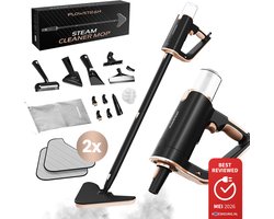 FLOWSTEAM® Luxe Stoomreiniger - 13 Opzetstukken - 120° Stoom – Tapijtreiniger – Vlekkenreiniger – Zetelreiniger - Handstoomreiniger – 5M Snoer - Inclusief 2 Microvezeldoekjes — cadeau in Cadeau-ideeën