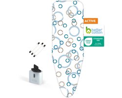 LaundrySpecialist 5-laagse Strijkplankhoes Active - tot 50% sneller strijken - Strijkplankovertrek - Stoom weerkaatsen - Maat M voor een breedte van 38 tot 45 cm en een lengte van 119 tot 125 cm - Universele strijkhoes — cadeau in Cadeau-ideeën