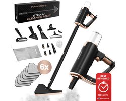 FLOWSTEAM® Luxe Stoomreiniger - 13 Opzetstukken - 120° Stoom – Tapijtreiniger – Vlekkenreiniger – Zetelreiniger - Handstoomreiniger – 5M Snoer - Inclusief 6 Microvezeldoekjes — cadeau in Cadeau-ideeën