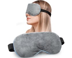 Luxe Slaapmasker - Traagschuim Slaapmasker - Stoom Oogmasker- Verduisterend Oogmasker - Verzacht de ogen - Verstelbaar - Blinddoek - Zijdezacht - Anti-Rimpel - Ergonomisch - Vrouwen en Mannen — cadeau in Verzorging