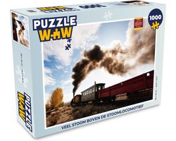 Puzzel Veel stoom boven de stoomlocomotief - Legpuzzel - Puzzel 1000 stukjes volwassenen — cadeau in Spellen & Speelgoed