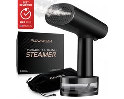 FLOWSTEAM® Luxe Kledingstomer - Handstomer & Reisstomer - Stoomapparaat Kleding - 25 Min Stomen - Matte Black Edition — cadeau in Elektronica