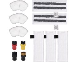Stoomreiniger-accessoires set - 12 stuks - microvezel en nylon - veelzijdig — cadeau in Cadeau-ideeën