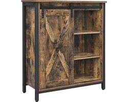 Dressoir - Keukenkastje - Industrieel - Hout - Bruin/Zwart - 70x30x80 — cadeau in Cadeau-ideeën