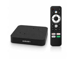 Android TV Box 4K Ultra HD – Chromecast & IPTV – Smart TV Box – Google Assistant Spraakbediening – 2.4/5GHz WiFi – 16GB Media Streamer — cadeau in Elektronica