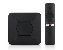 Android TV Box 4K - Mediaplayer - Android 10 - WiFi & Ethernet - Google Assistant - Voor Netflix, Videoland, Disney+, Ziggo GO en meer - Plug & Play - 2GB RAM / 8GB ROM — cadeau in Elektronica