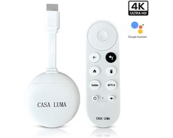 CASA LUMA Android TV Stick 4K Ultra HD –WiFi 6 – Google Assistant & Spraakbediening – Smart TV Box – Netflix , YouTube, Disney+ - Google Play – Chromecast Alternatief — cadeau in Elektronica