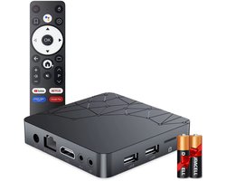 Android Streaming TV Box 4K – Google Assistant – Netflix & YouTube – HDMI – 2GB RAM / 16GB ROM – WIFI – chromecast – incl. batterijen — cadeau in Elektronica