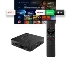 4K Ultra HD Android TV Media Player voor streaming (standalone)Android TV Box | Android Streaming Box | 4K Ultra HD | 1080 HD | Inclusief Wifi en Bluetooth | Inclusief Google Assistant, en Spraakbediening | TV Box | Streaming Box | Media Streamer | — cadeau in Elektronica