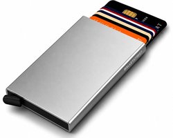 Walletstreet Pasjeshouder 8 pasjes Portemonnee, creditcardhouder Met RFID Technologie – Zilver — cadeau in Mode & Accessoires