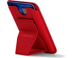 Walletstreet Magnetische Pasjeshouder & Standaard horizontale en verticale stand. Voor MagSafe iPhone 12/13/14/15 Bij gebruik van Magneet geschikt voor alle telefoons-RFID Bescherming- Creditcardhouder/Portemonnee/Kaarthouder horizontale en verticale — cadeau in Gadgets