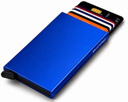Walletstreet Pasjeshouder 8 pasjes Portemonnee, creditcardhouder Met RFID Technologie – Marine Blauw — cadeau in Mode & Accessoires