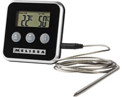 Melissa 16310241 - Vleesthermometer, tot 250°C, Alarm timer, LCD-scherm — cadeau in Kookcadeaus