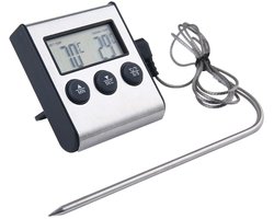 Vleesthermometer - Keukenthermometer - BBQ Thermometer - Met timer - Magnetisch - Thermometer - ook geschikt als voor Vlees, BBQ, Oven — cadeau in Kookcadeaus