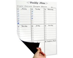 Magnetisch Weekplanner whiteboard - A3 Formaat - Planbord - Familieplanner - Weekplanner - Gezinsplanner - To Do Planner - Koelkast magneet - Maaltijdplanner - Menuplanner - Fitness voeding schema — cadeau in Kalenders & Planners