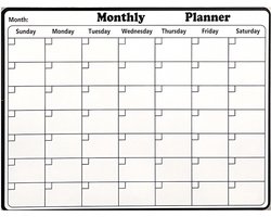 Magnetisch Maandplanner Whiteboard, Uitwisbare Maandelijkse Planner, Weekindeling Zondag Tot Zaterdag voor Koelkast en Kantoor 28*21cm — cadeau in Cadeau-ideeën