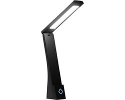 Oplaadbare Bureau Lamp - LED Leeslamp met Oogbescherming - Aanraak Dimmen voor Studie en Slaapkamer - Opvouwbare Lezen en Schrijven Lamp - Opvouwbaar en Draagbaar - Zwart Kleur — cadeau in Gadgets