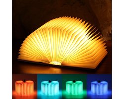 Leeslampje voor boek - Walnoot - Oplaadbaar magnetisch opvouwbaar LED-licht - Draagbaar en met afstandsbediening — cadeau in Gadgets