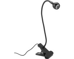 Leeslampje Clip on USB 2 kleurenmodi LED 360 ° flexibele zwanenhals boeklicht-oogbescherming-Verstelbare opvouwbare draagbare tafellamp voor slaapkamer studeerkamer kantoor make-up-Zwart Warm — cadeau in Gadgets