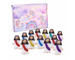 15 Mini Jezus Figuren – Unicorn Geschenkdoos voor Pasen en Kerst — cadeau in Spellen & Speelgoed