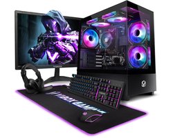 Vibox Gaming PC Set - Ryzen 3 3200G - Onboard Videokaart - 16GB RAM - 1TB SSD - Windows 11 - WiFi 6 + Bluetooth 5.4 - 22" Monitor + Accessoires — cadeau in Elektronica
