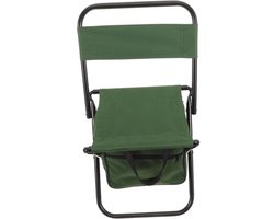 Opvouwbare Kampeerstoel - Draagbare Kruk - Buitenactiviteiten - Verstelbare Rugleuning - M - Groente — cadeau in Sport & Outdoor