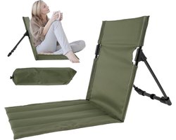 1Stuks(groente) opvouwbare kampeerstoel - Opvouwbare strandstoel - campingstoel buiten - draagbare opvouwbare campingstoel met opbergtas, lichtgewicht strandvloerstoel, strandloungestoel voor vissen, barbecues, wandelen,picknicken — cadeau in Sport & Outdoor