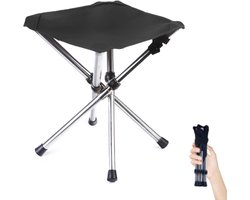 1-delige telescopische vouwstoel - Opvouwbare buitenstoel - Draagbare visstoel - Campingstoel - Opvouwbare campingstoel Krukje - 31*31*35 cm - Zwart — cadeau in Sport & Outdoor