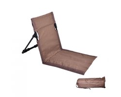 1 stuk - Vouwstoel - Opvouwbare strandstoel - Draagbare opvouwbare stoel - aluminium frame - met 600D Oxford-stof - voor ontspannen op reis, tuin, terras aan het zwembad - binnen- en buitenstoel - met draagtas - 68*39*40 cm - bruin — cadeau in Sport & Outdoor
