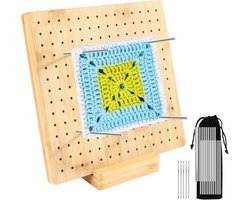Handgemaakte Houten Blokplank met RVS Pinnen voor Haken en Breien — cadeau in Hobby