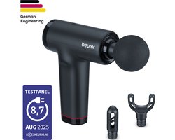 Beurer MG 89 CompactPower Professionele Massage Gun – Diepe Spiermassage – 10 mm Slagdiepte – 5 Snelheden – 3 Opzetstukken – USB-C – Stil – Spierherstel & Ontspanning – 3 Jaar Garantie — cadeau in Sport & Outdoor