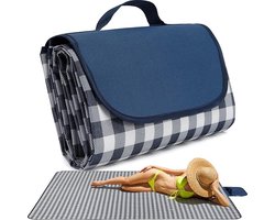 Stranddeken Extra Groot Picknickkleed - Zandvrij Waterdicht - Opvouwbaar Draagbaar - Reiskleed voor Strand, Hiken, Festival, BBQ, Park, Gras - Grijs - 200x200cm - 1 Stuk — cadeau in Sport & Outdoor
