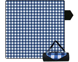 Fuegobird- Picknickdeken-200 x 200 cm-Stranddeken- Opvouwbare campingdeken- Waterdicht- Zanddichte picknickmat- Draagbare tuin-strandmat- Machinewasbaar- voor kamperen- Tuin- Park- Strand-geschikt voor kinderen's kruipdeken (blauw) — cadeau in Sport & Outdoor