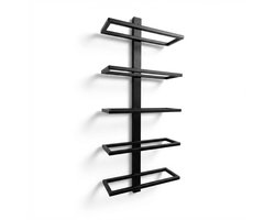 SINIA Living® - Wijnrek - 5 flessen - Wijnrek muur - Mat zwart - Metaal - Wijnrekken - Modern - Hangend wijnrek - Muur monteren - Industrieel - Wijnliefhebber - Wijnrek hangend - Wand - Vino - Wijnaccessoires - Aan de muur - wijnfleshouder — cadeau in Wonen & Interieur