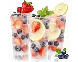 50 Herbruikbare Bekers Set 500 ml Transparant — cadeau in Cadeau-ideeën