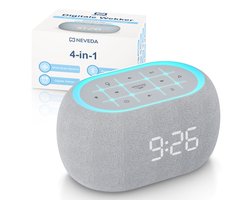 Neveda Digitale Wekker – White Noise Machine met Geluiden – Nachtlamp licht & Bluetooth Speaker – Brown Noise Machine - Voor Slaapkamer, Baby, Kinderen & Volwassenen — cadeau in Gadgets